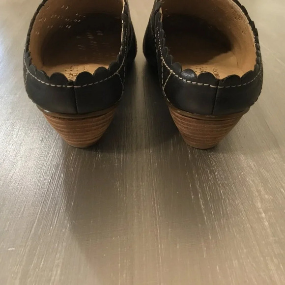 NWOT JOSEF Seibel Cyber Equipe Tina Leather Women’s  Mule (Size 36 EUR) Black - Picture 7 of 8